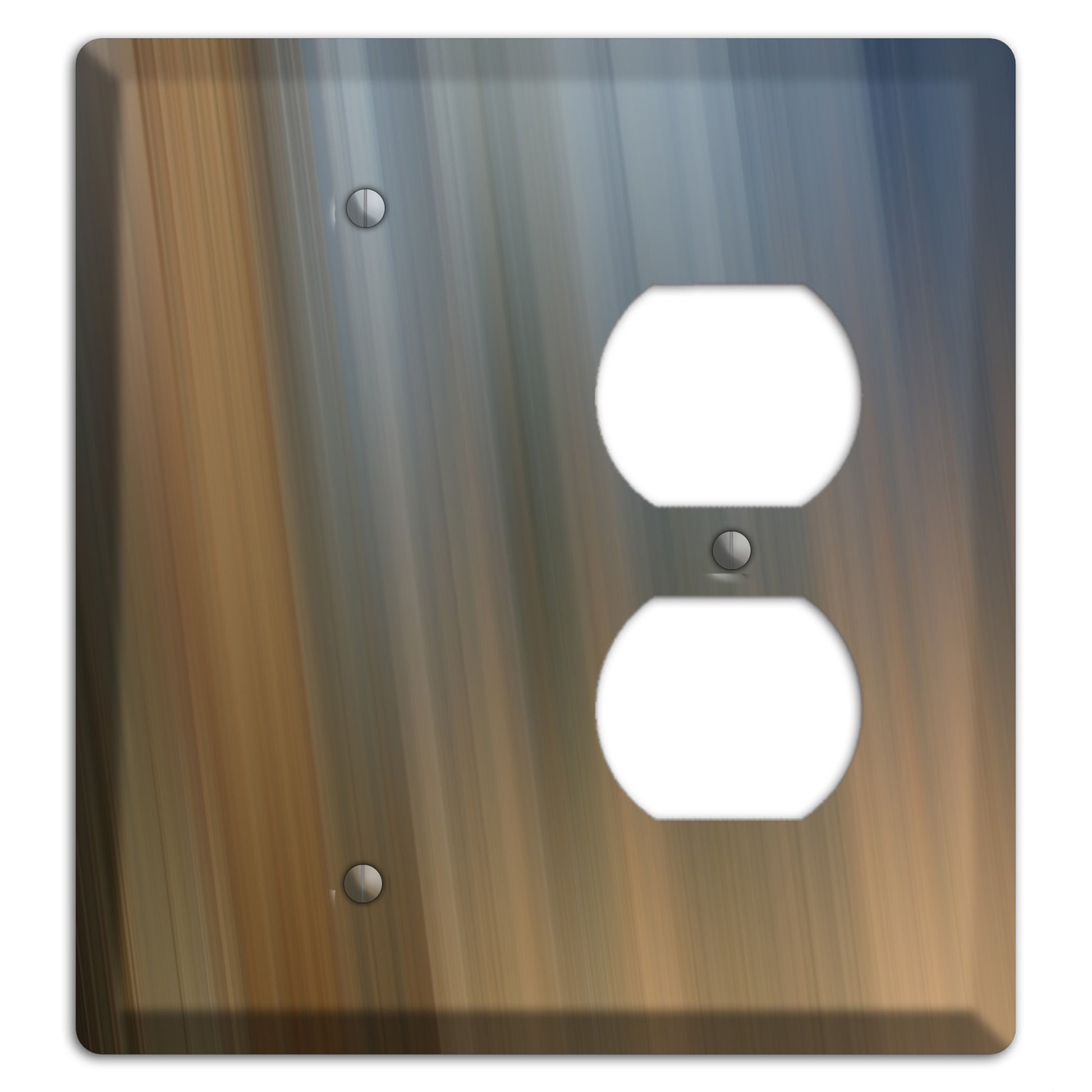 Brown and Blue-grey Ray of Light Blank / Duplex Wallplate