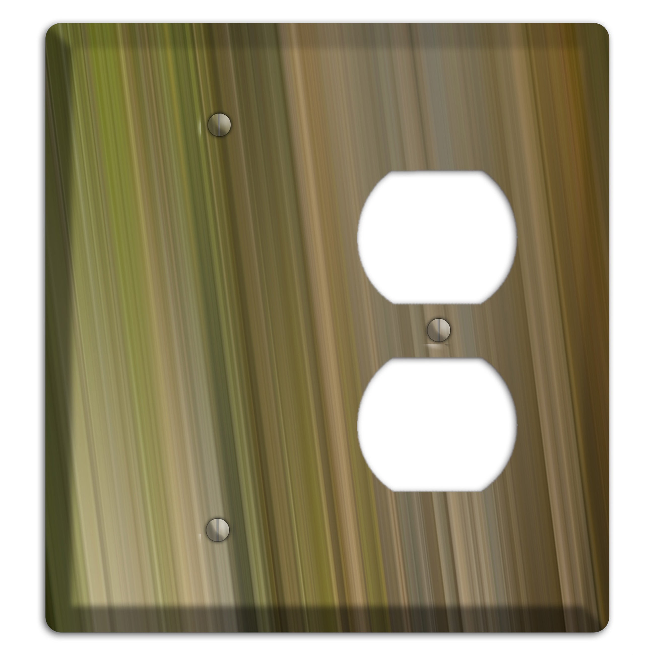 Olive and Brown Ray of Light Blank / Duplex Wallplate