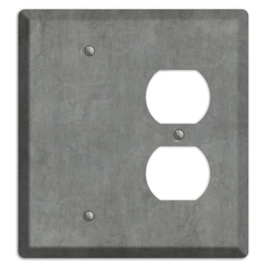 Stucco Grey Blank / Duplex Wallplate