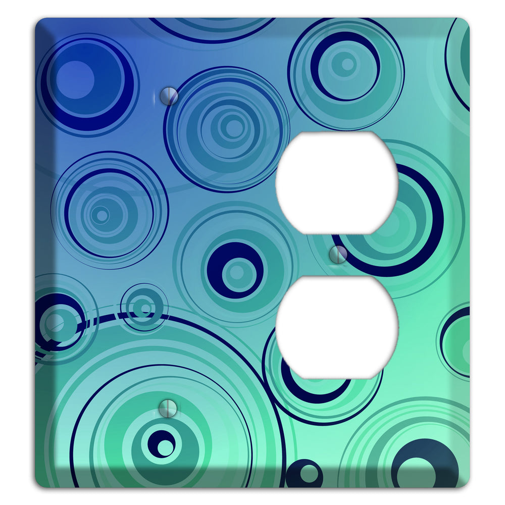 Blue and Green Circles Blank / Duplex Wallplate