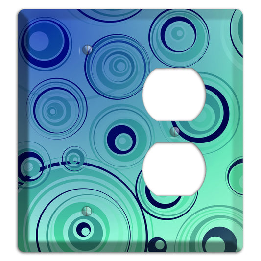 Blue and Green Circles Blank / Duplex Wallplate