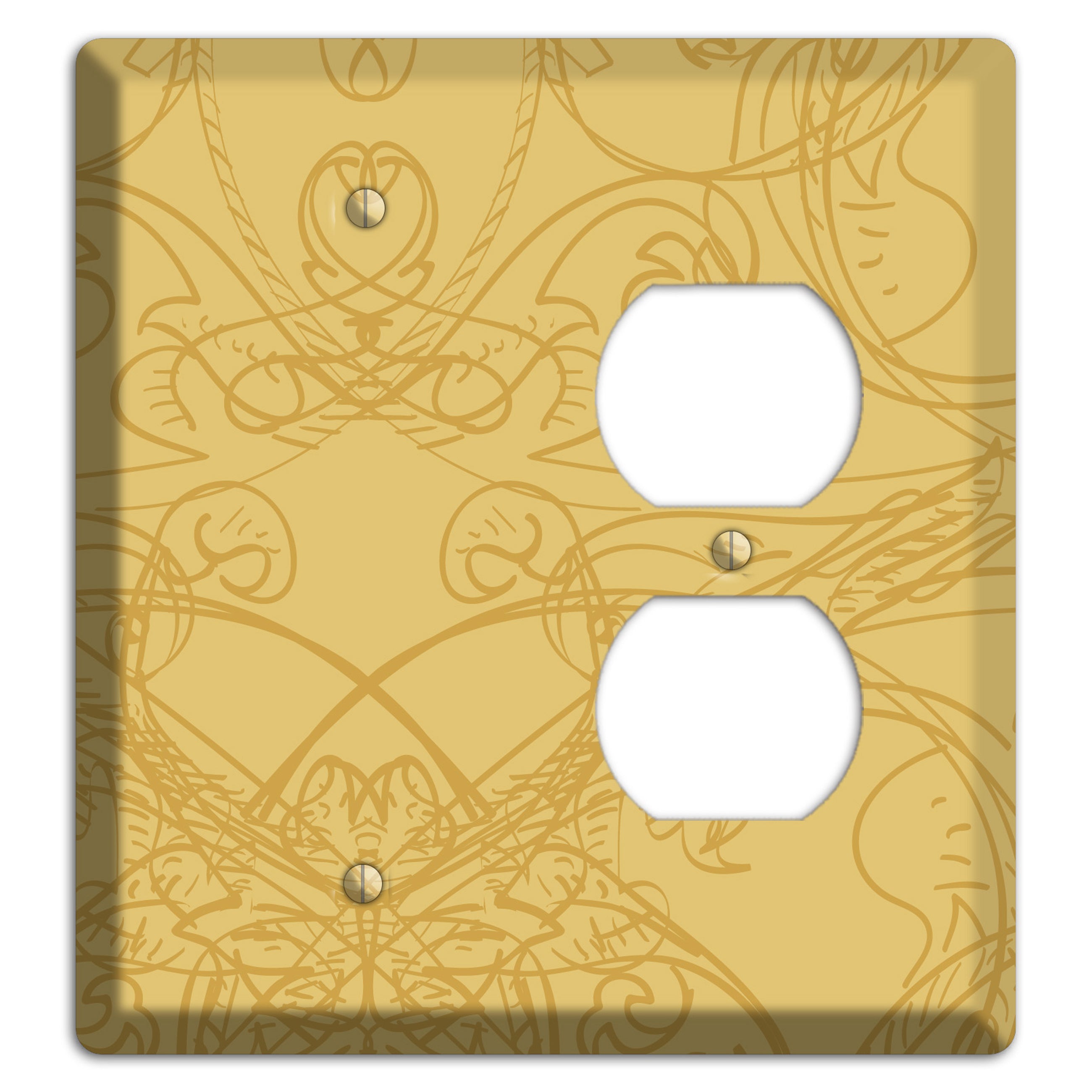 Beige Deco Sketch Blank / Duplex Wallplate