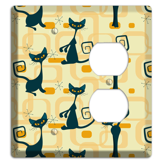 Navy Kitties Blank / Duplex Wallplate