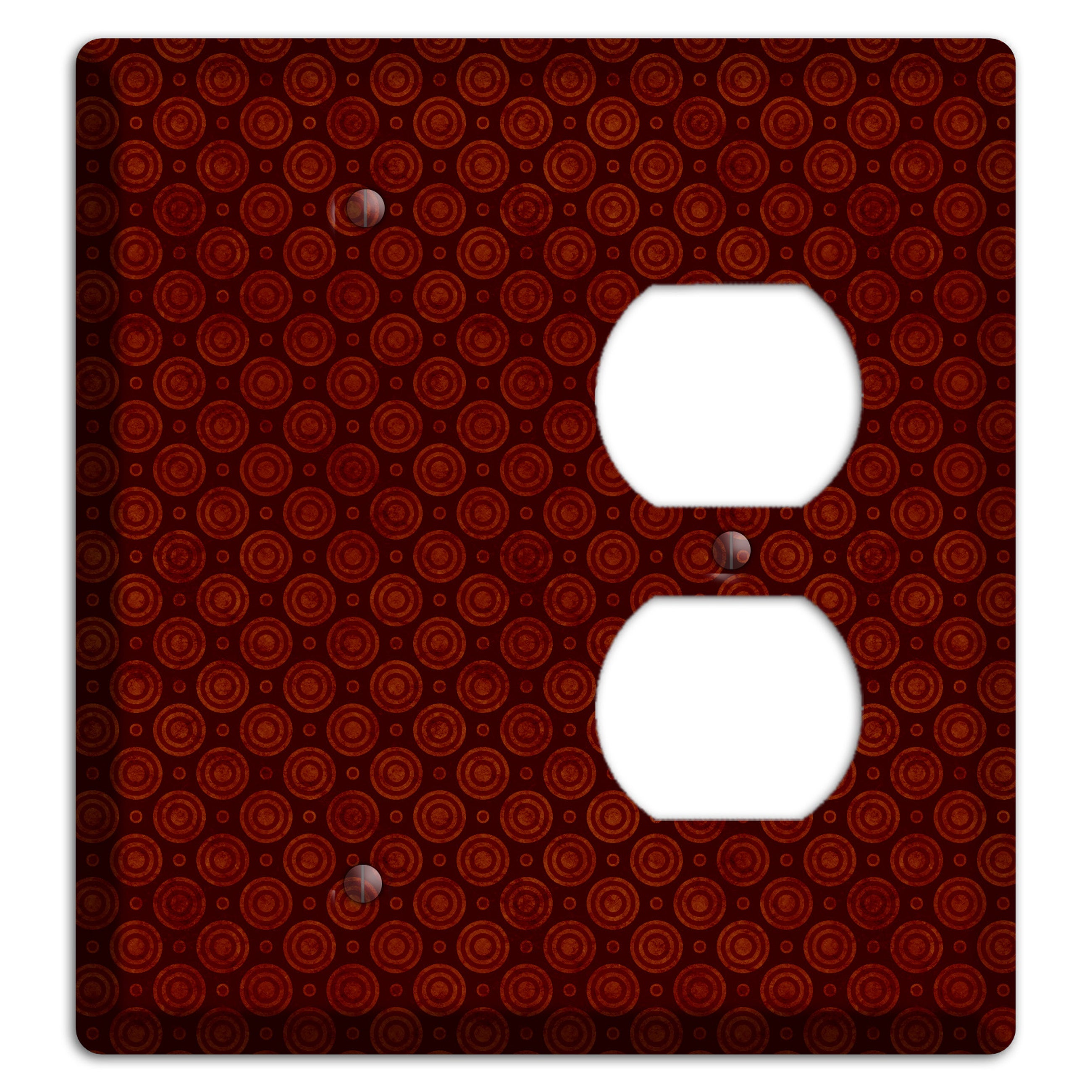 Maroon Circles 2 Blank / Duplex Wallplate