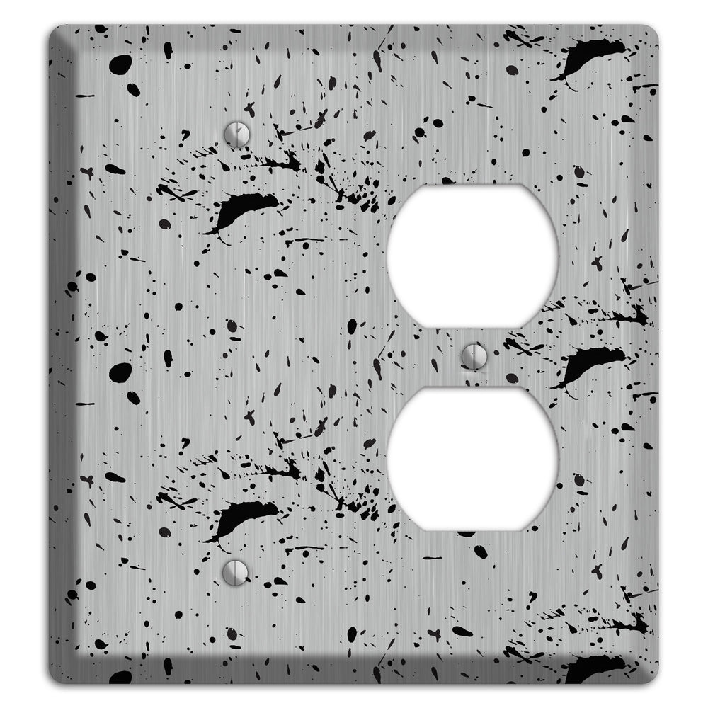 Ink Splash 5 Stainless Steel Blank / Duplex Wallplate