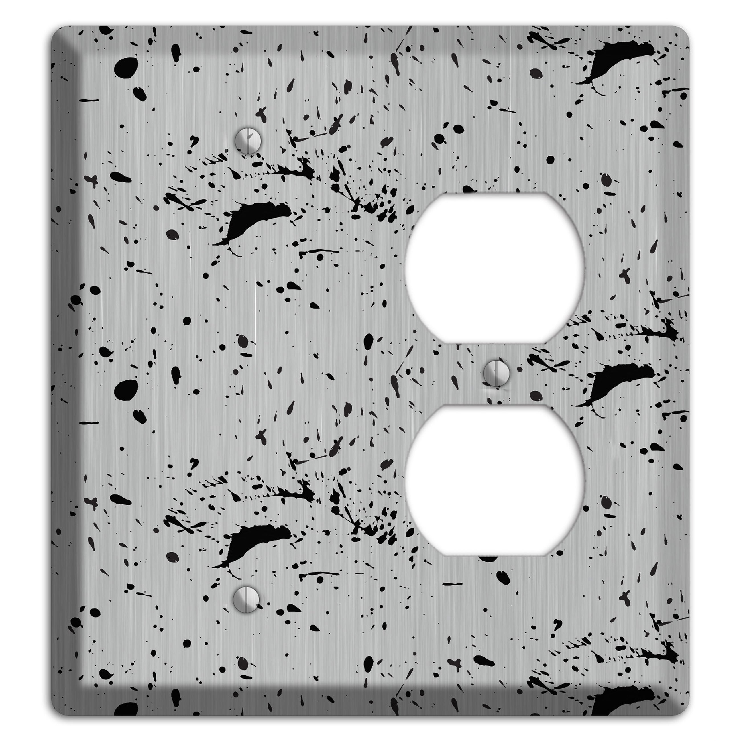 Ink Splash 5 Stainless Blank / Duplex Wallplate