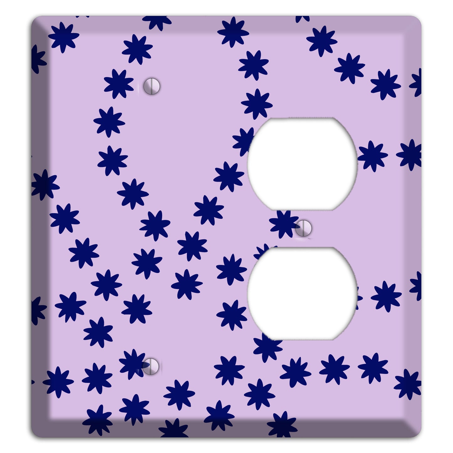 Lavender with Purple Constellation Blank / Duplex Wallplate