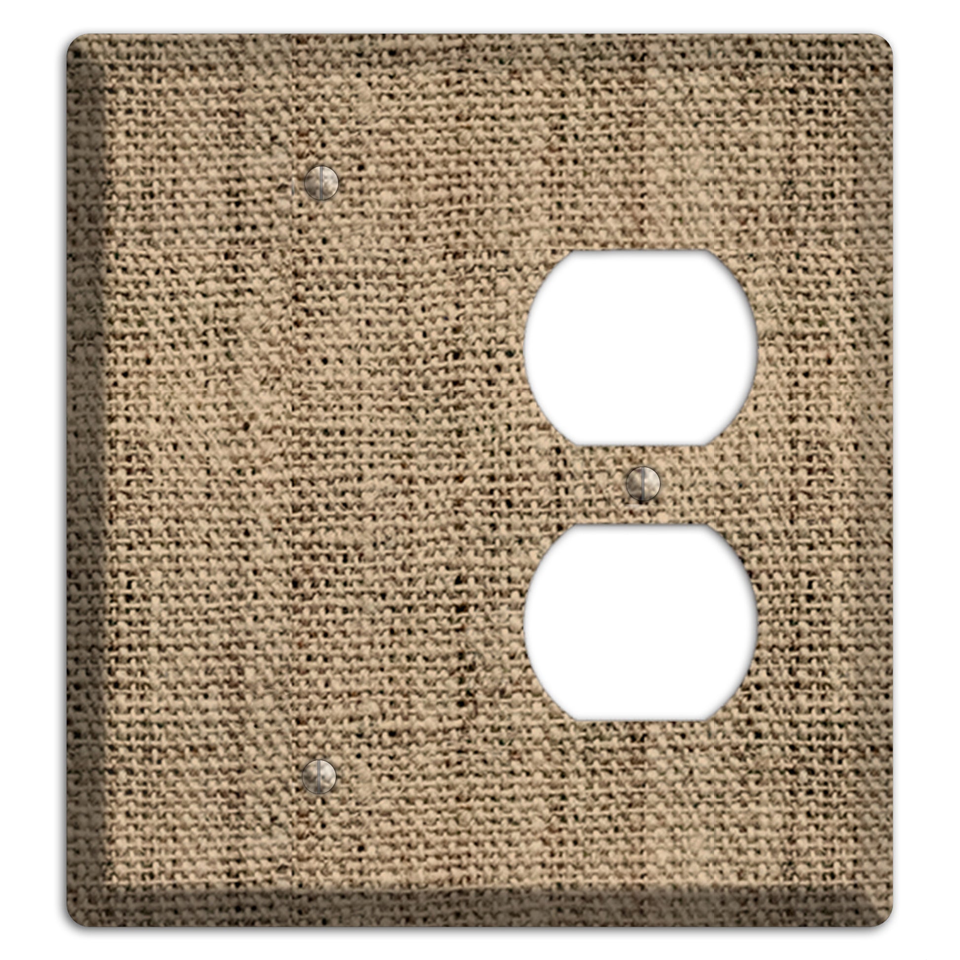 Donkey Brown Burlap Blank / Duplex Wallplate