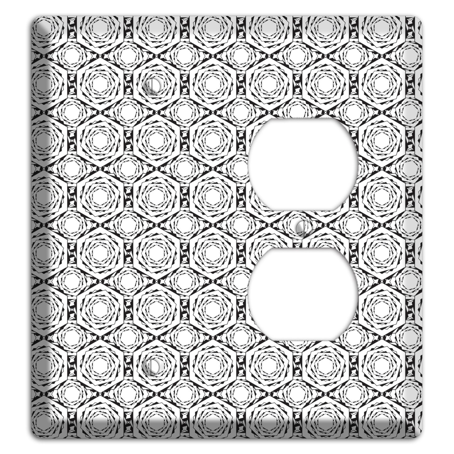 Overlay Hexagon Rotation Repeat Blank / Duplex Wallplate