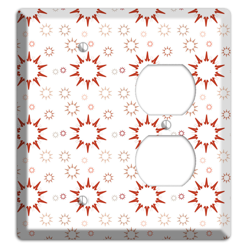 Maroon Retro Burst Blank / Duplex Wallplate