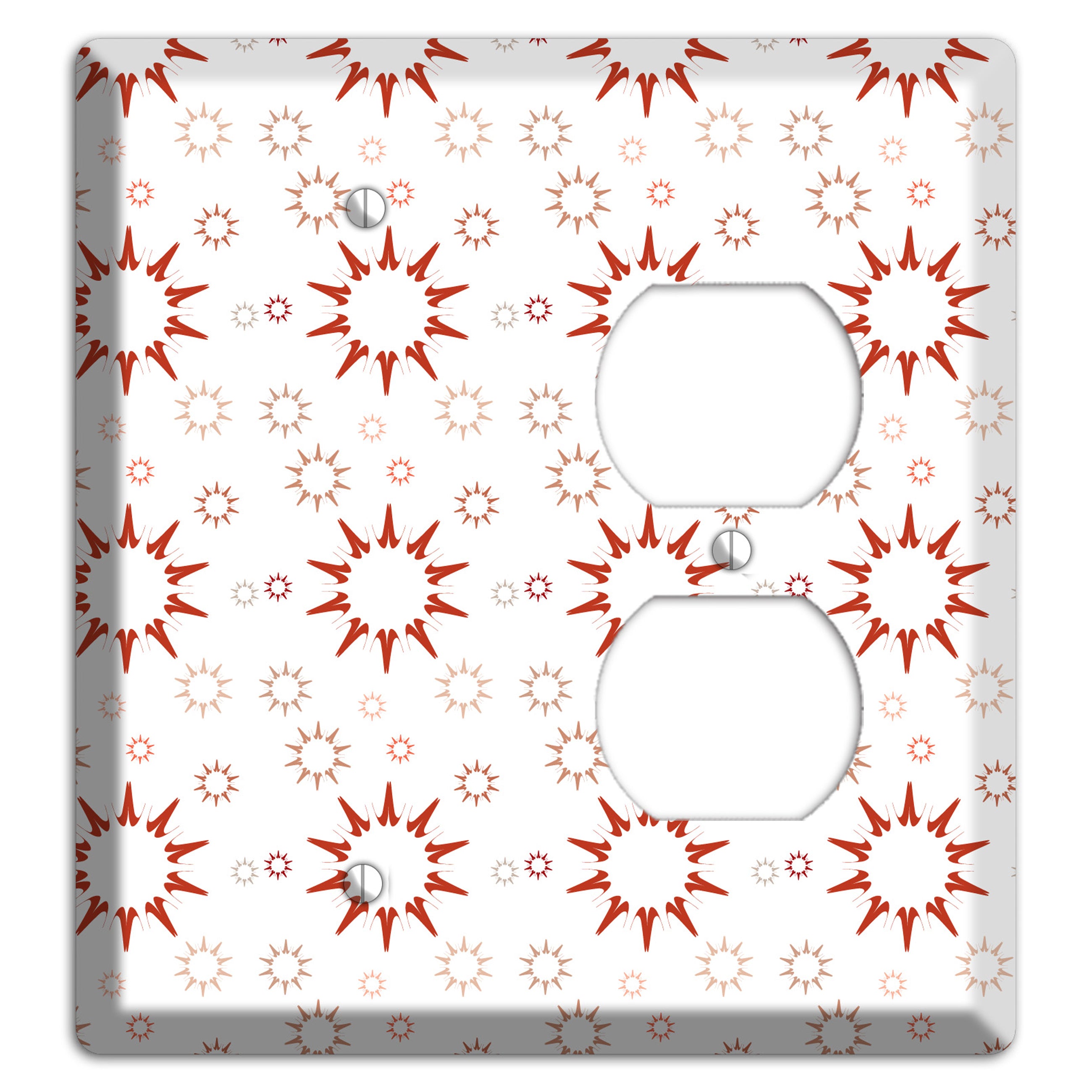 Maroon Retro Burst Blank / Duplex Wallplate