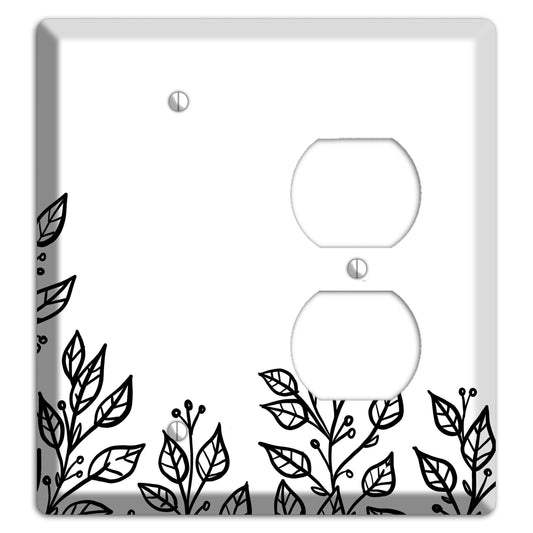 Hand-Drawn Floral 20 Blank / Duplex Wallplate