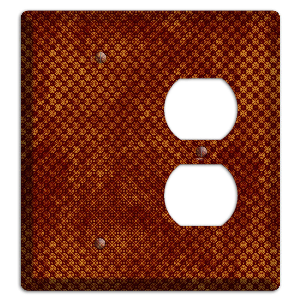 Maroon Tiny Circles Blank / Duplex Wallplate