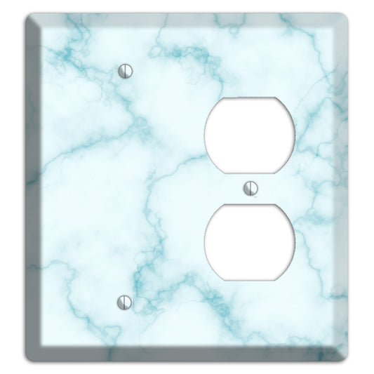Blue Stained Marble Blank / Duplex Wallplate