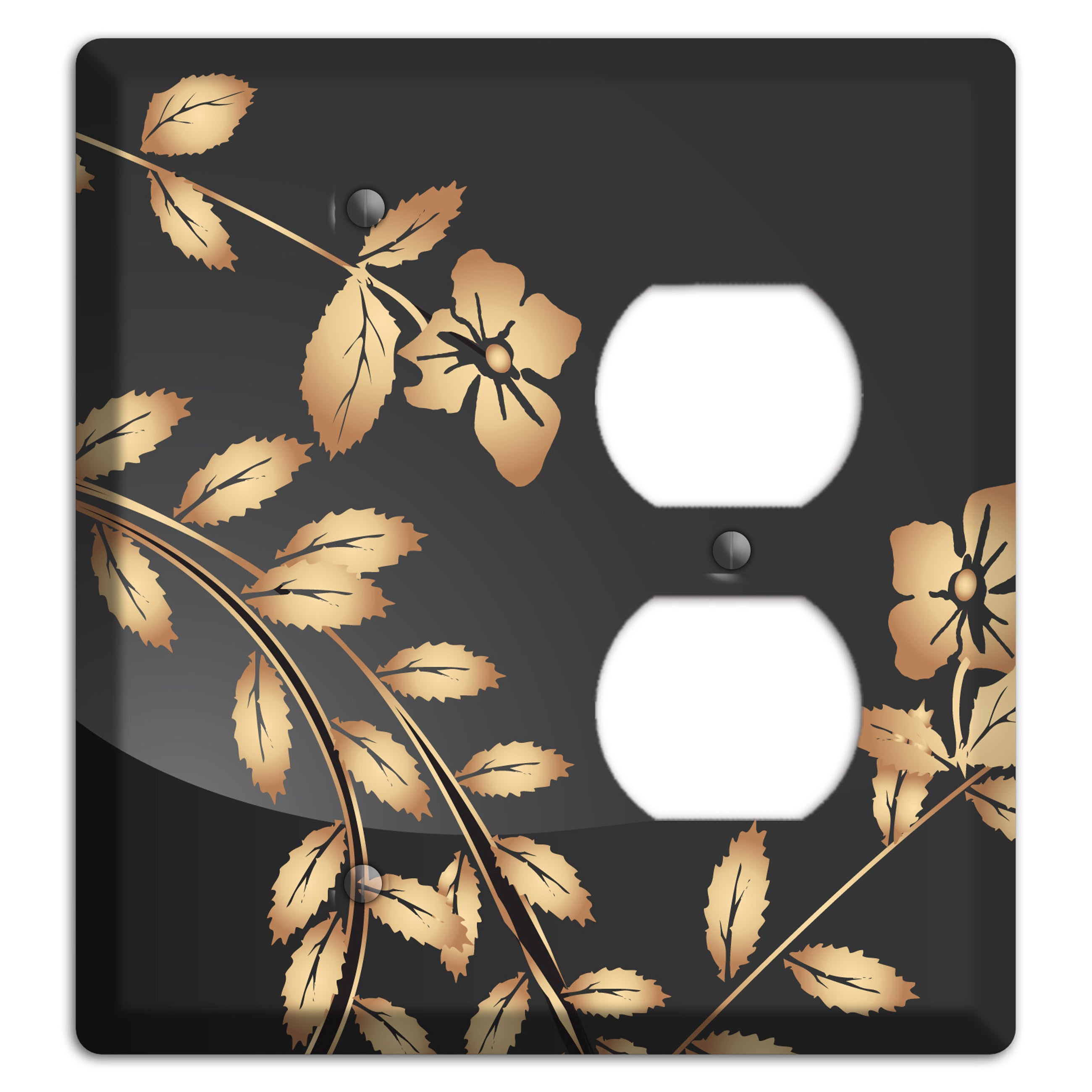 Black Sprig Blank / Duplex Wallplate