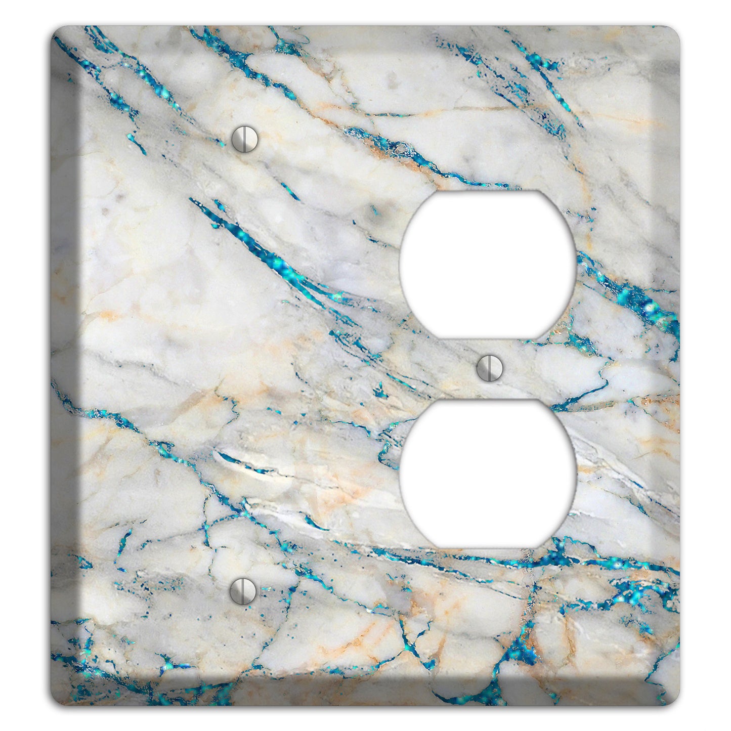Bondi Blue Marble Blank / Duplex Wallplate