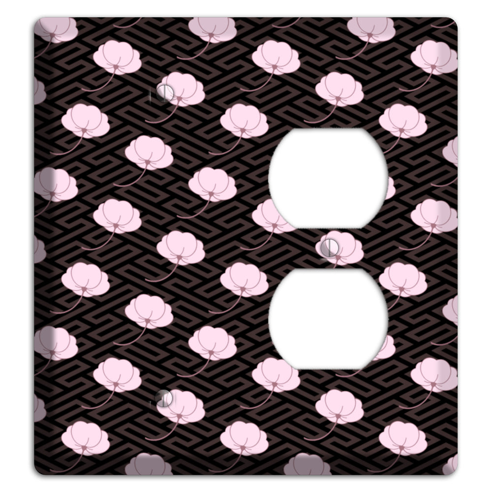 Small Asian Blossoms with Pattern Blank / Duplex Wallplate