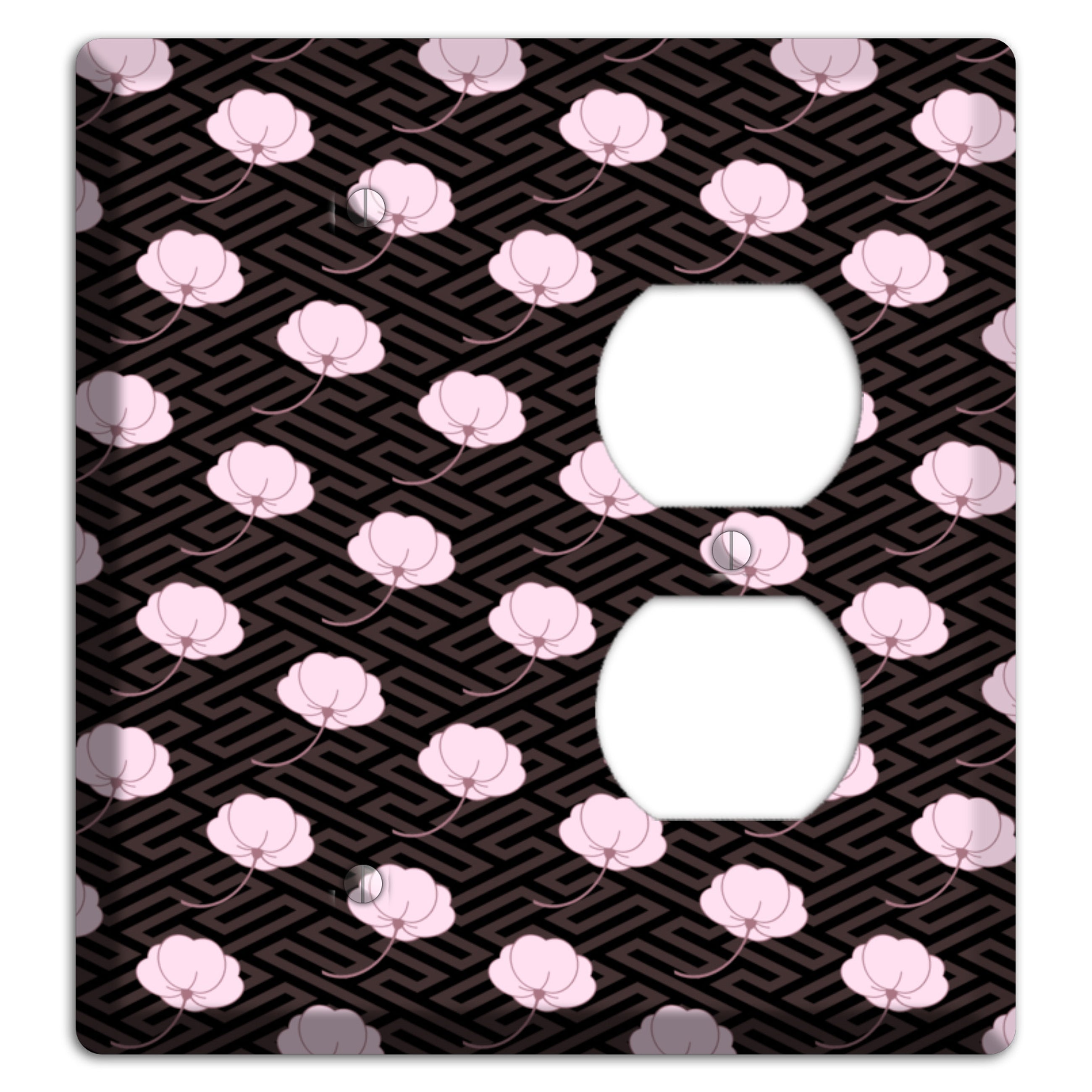 Small Asian Blossoms with Pattern Blank / Duplex Wallplate