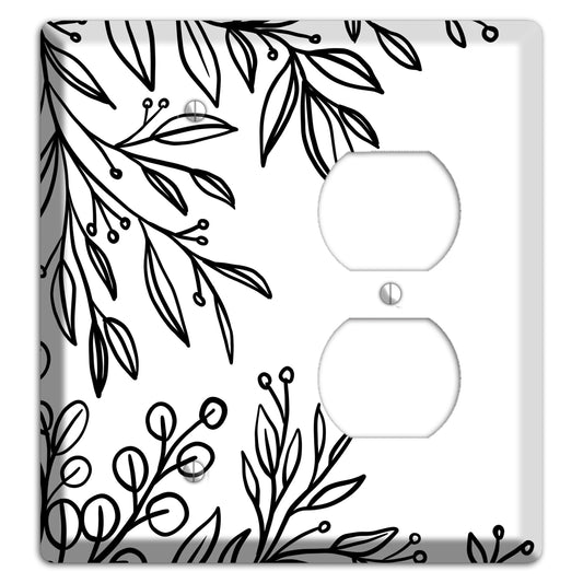 Hand-Drawn Floral 1 Blank / Duplex Wallplate