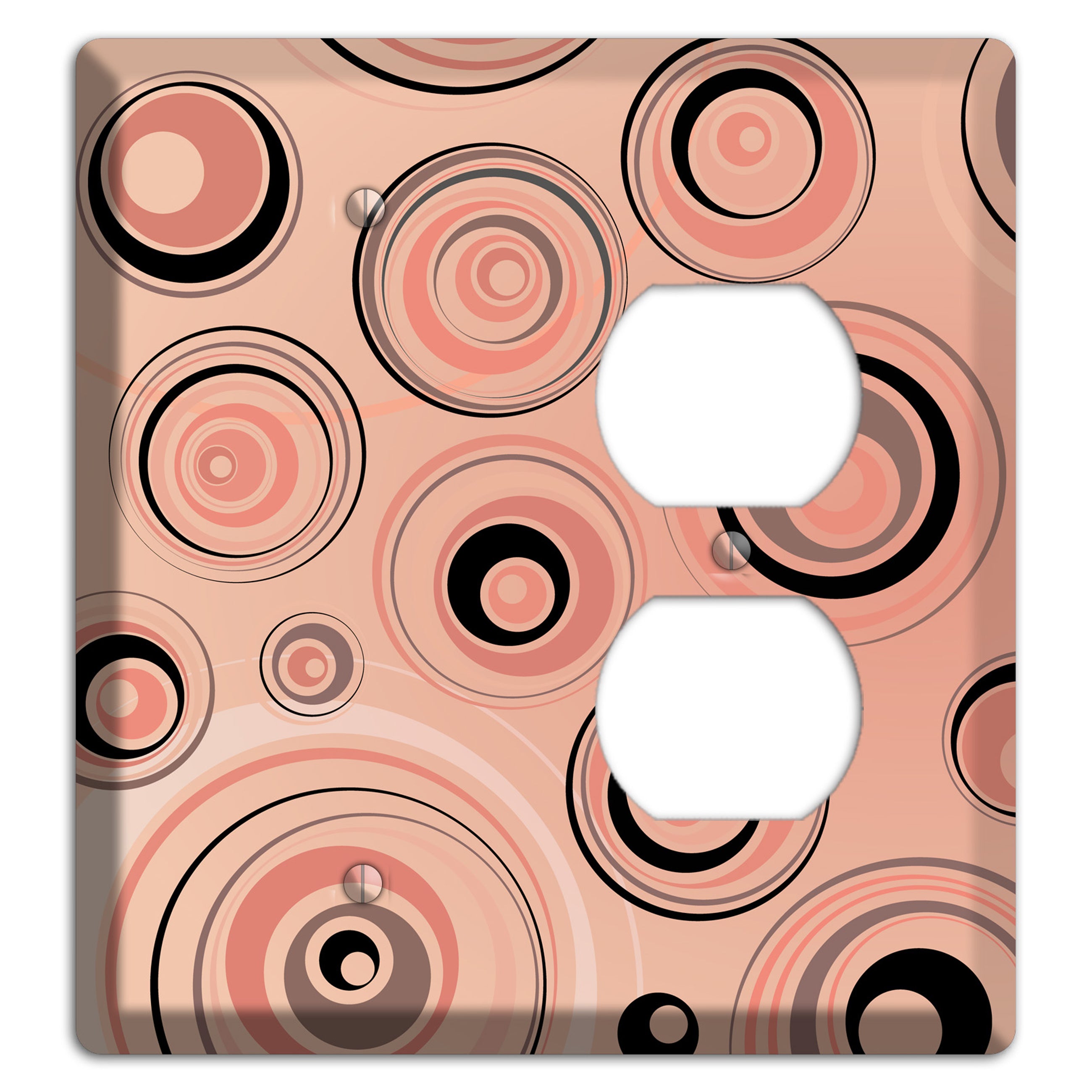 Salmon Circles Blank / Duplex Wallplate