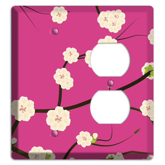 Pink Cherry Blossoms Blank / Duplex Wallplate