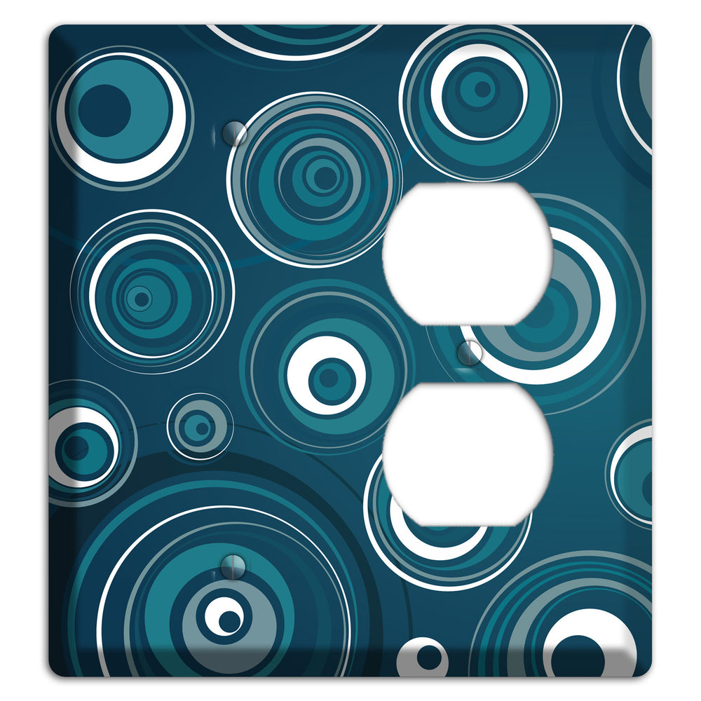 Blue Circles Blank / Duplex Wallplate