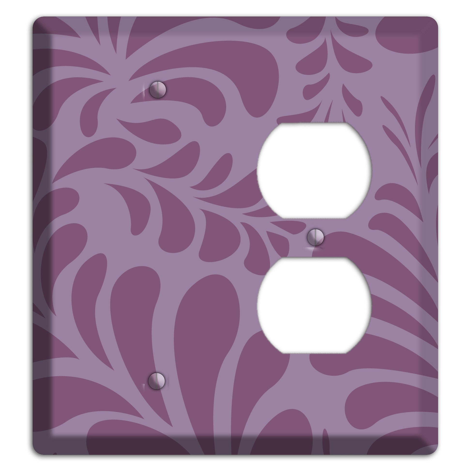 Purple Herati Blank / Duplex Wallplate