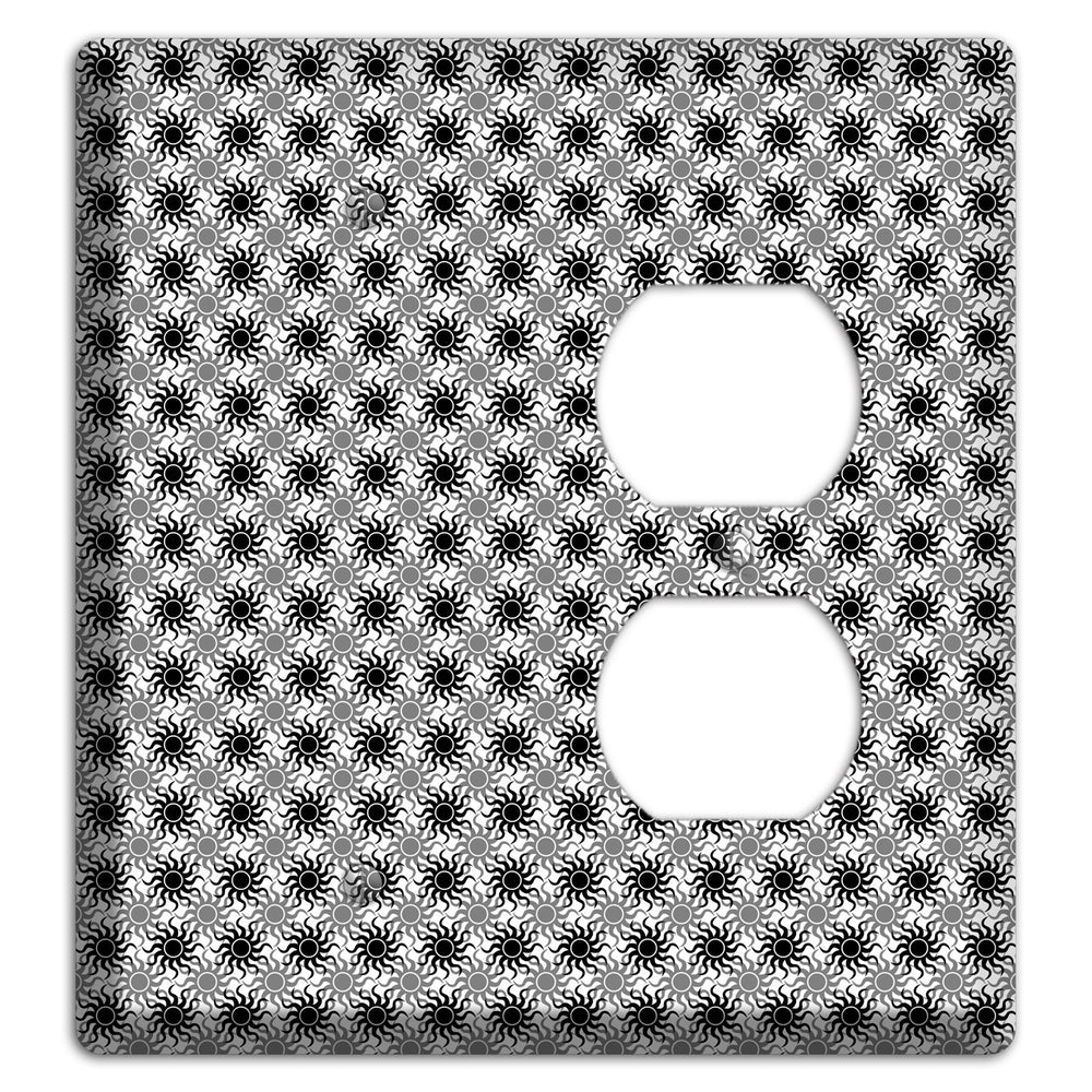 Black and Grey Sun Contour Blank / Duplex Wallplate