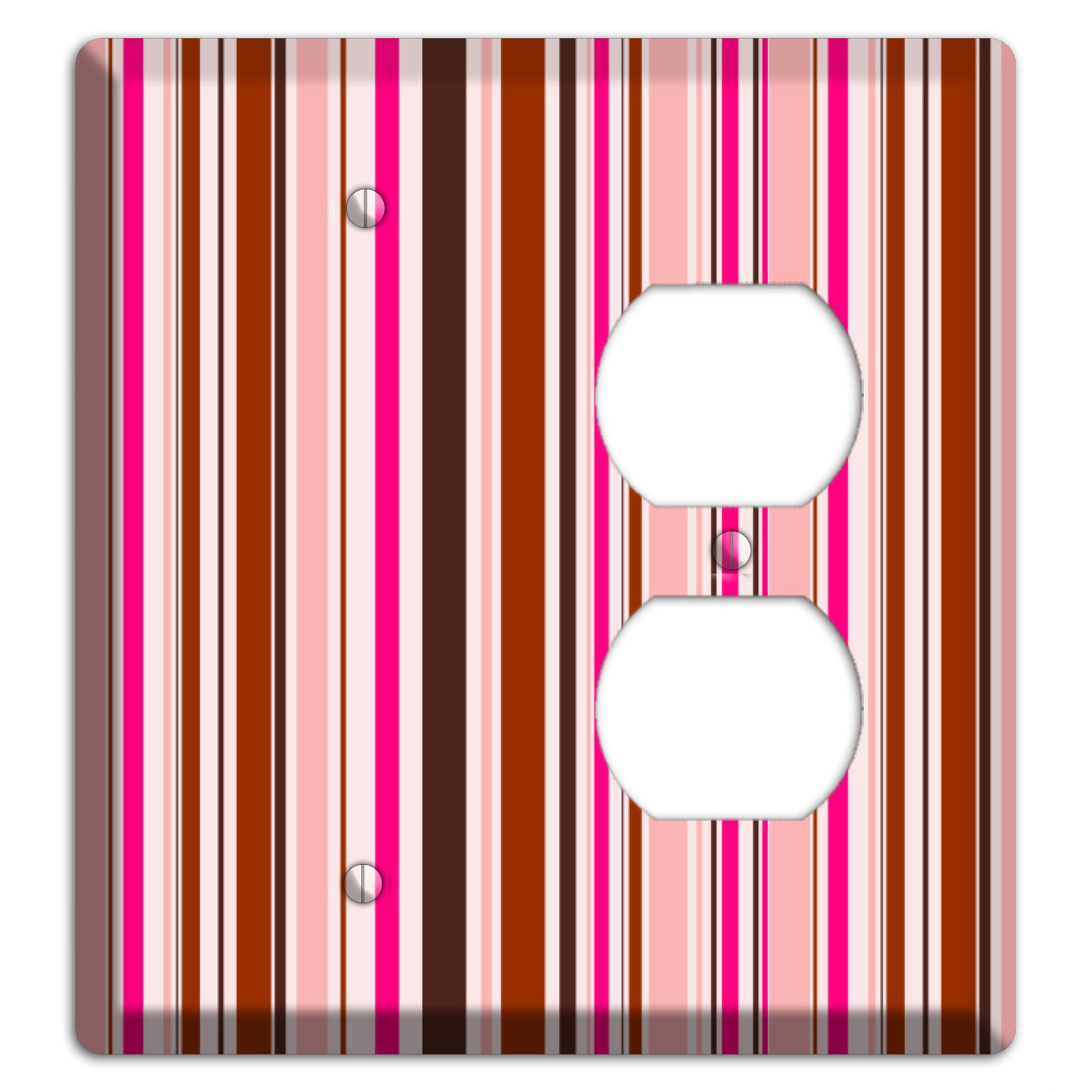 Pink Stripes Blank / Duplex Wallplate
