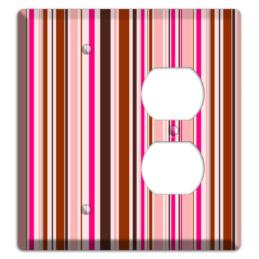Pink Stripes Blank / Duplex Wallplate