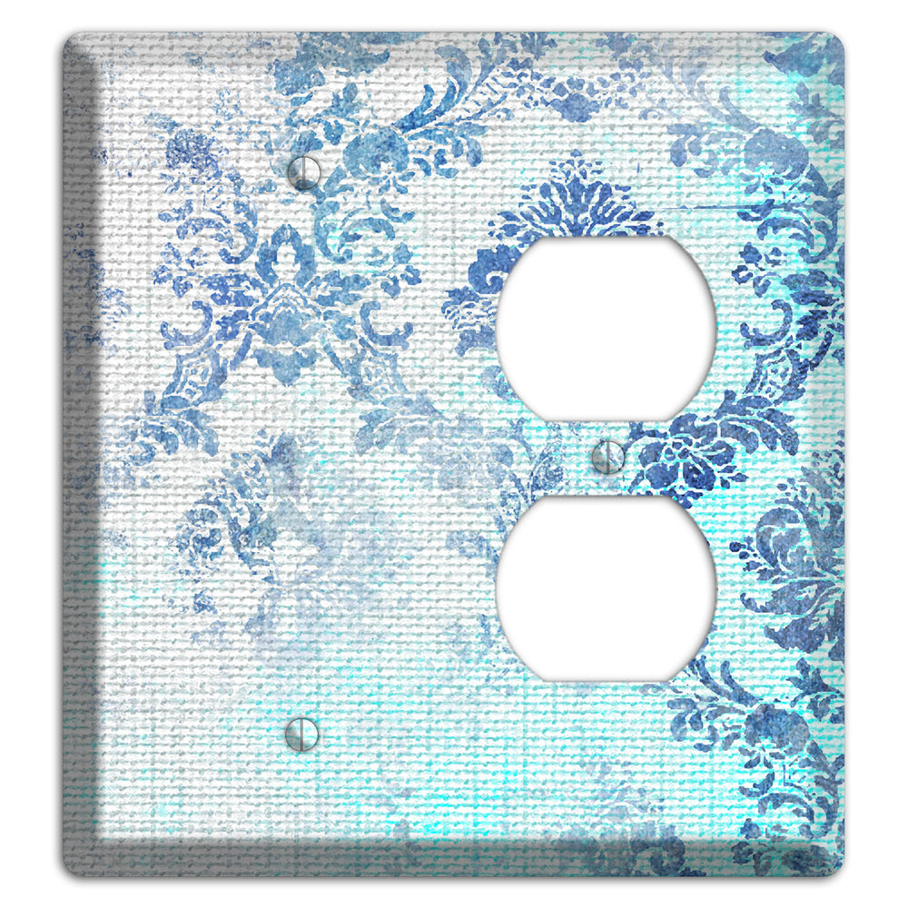 Ice Cold Whimsical Damask Blank / Duplex Wallplate