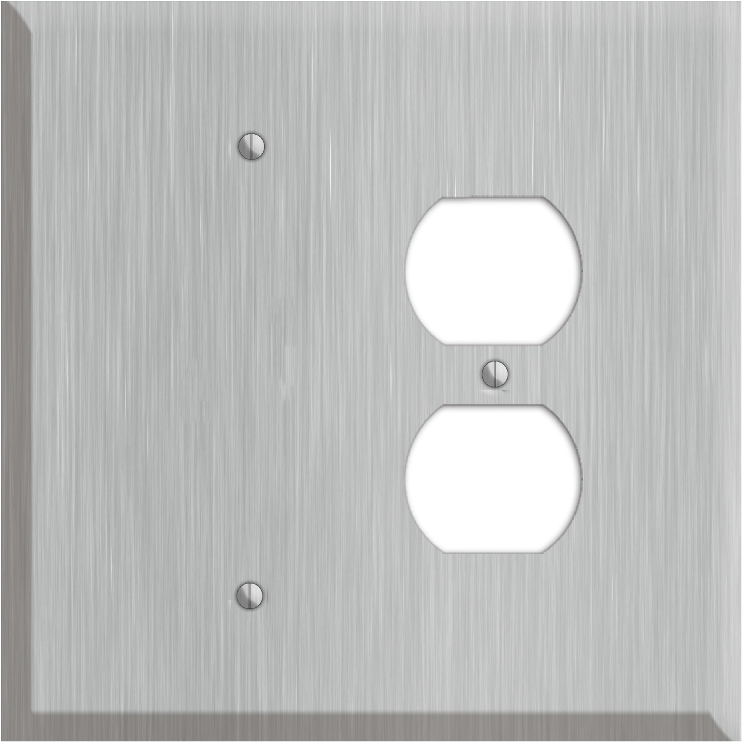 Oversized Discontinued Stainless Steel Blank / Duplex Wallplate