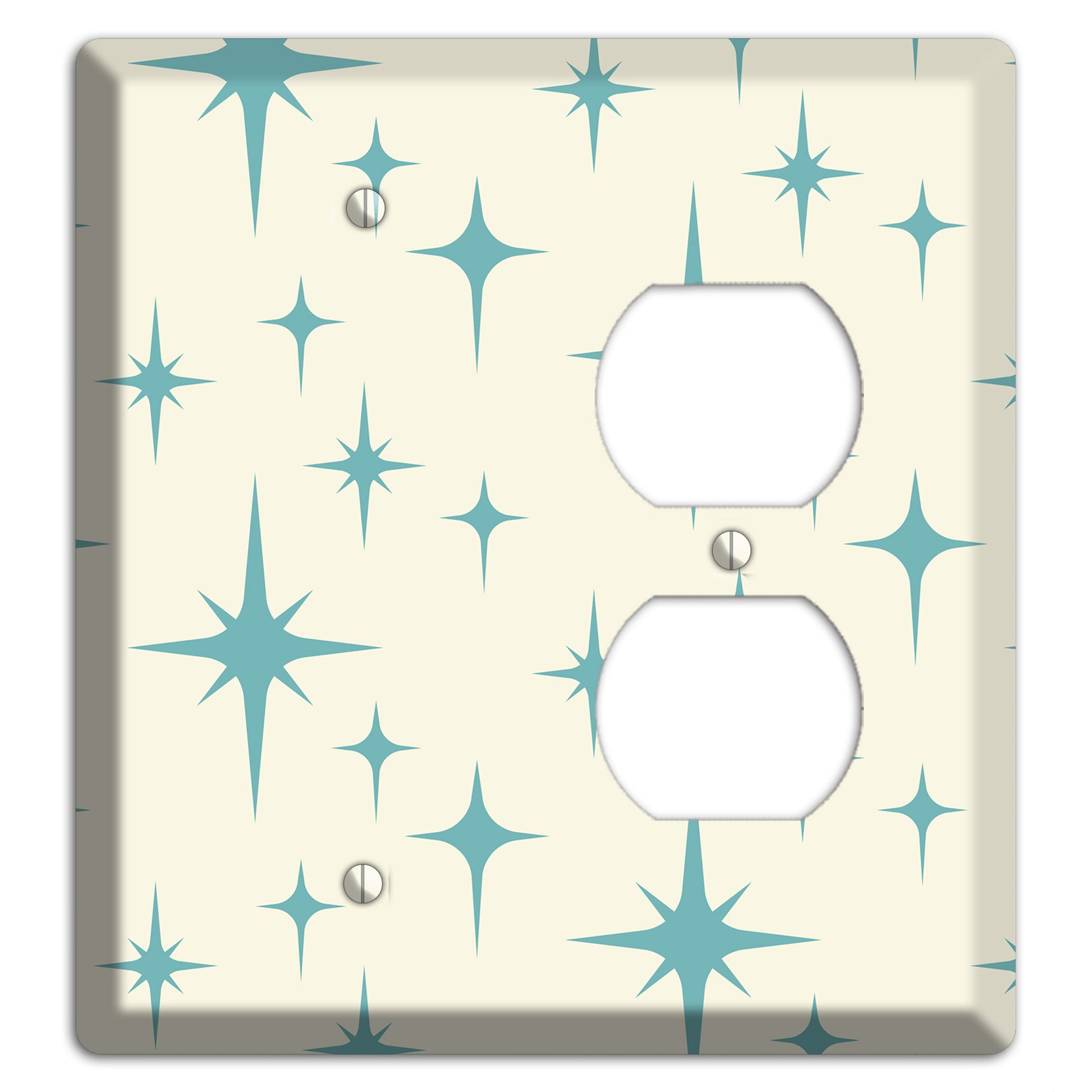 Yellow Atomic Star Blank / Duplex Wallplate