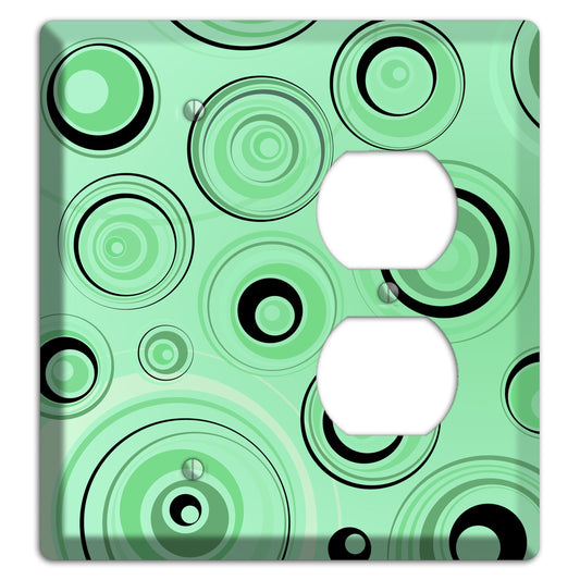 Mint Green Circles Blank / Duplex Wallplate