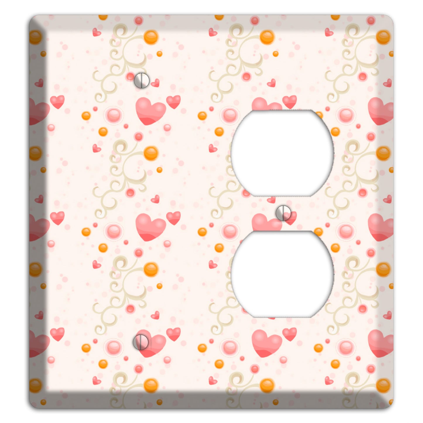 Bubbly Hearts Blank / Duplex Wallplate
