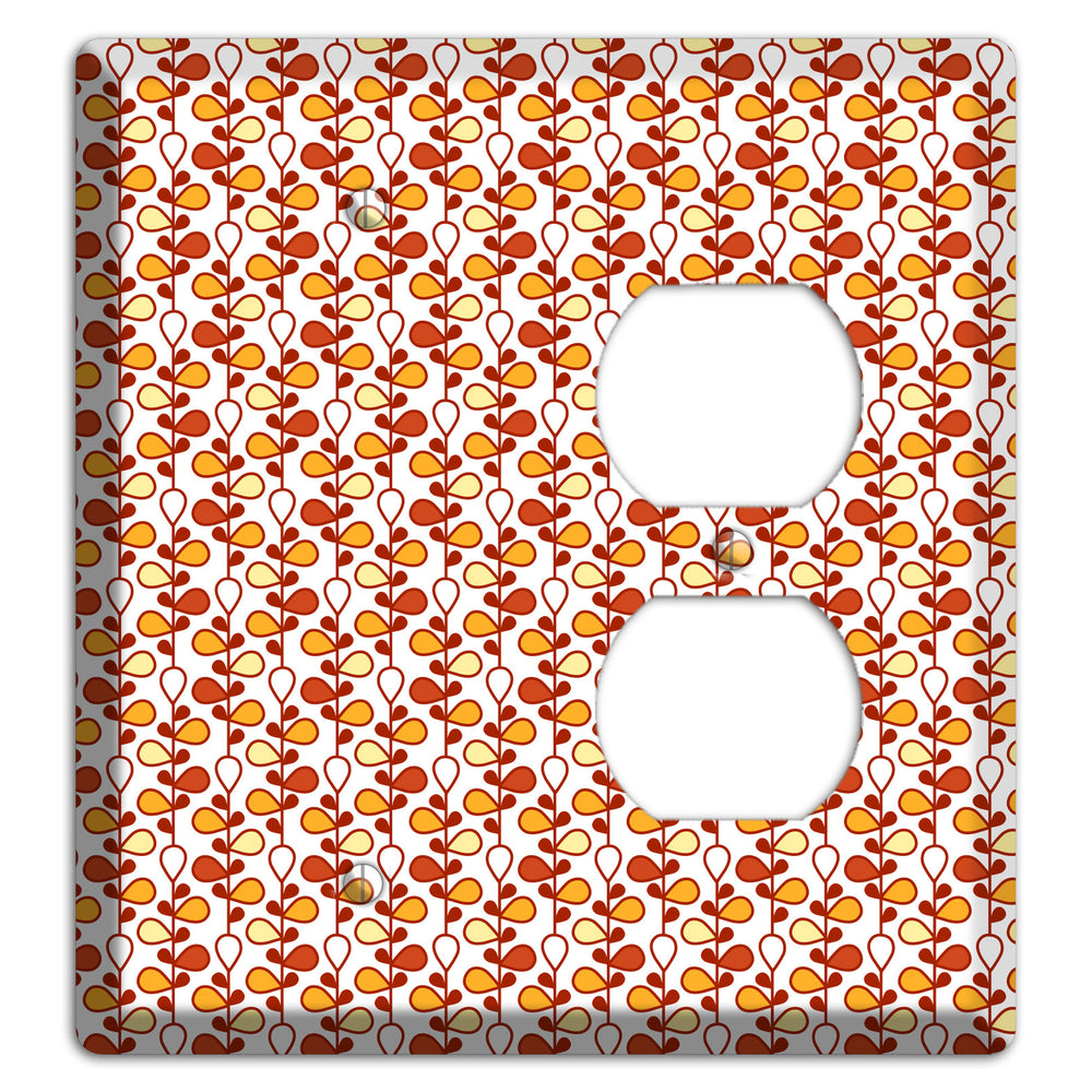 White Teardrop Vine Blank / Duplex Wallplate