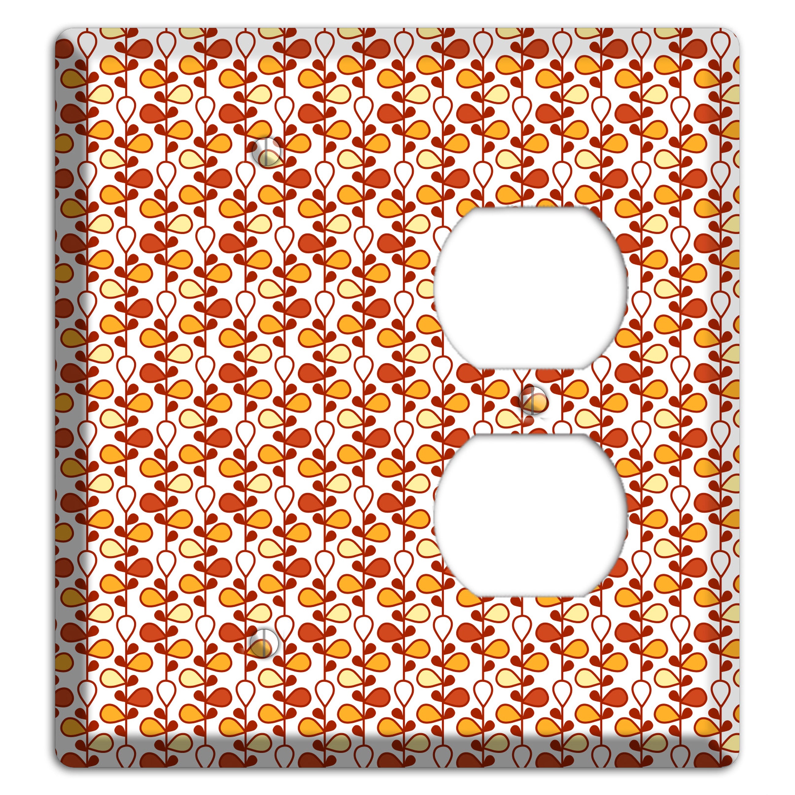White Teardrop Vine Blank / Duplex Wallplate