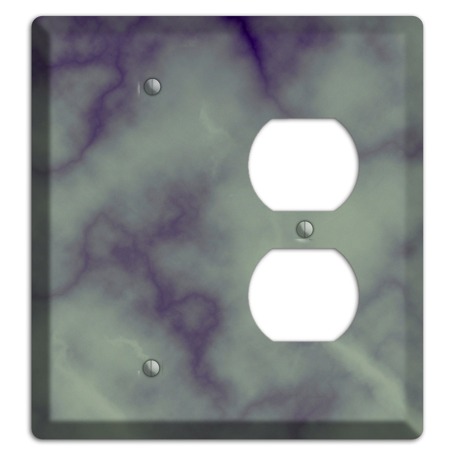 Mid Gray Marble Blank / Duplex Wallplate
