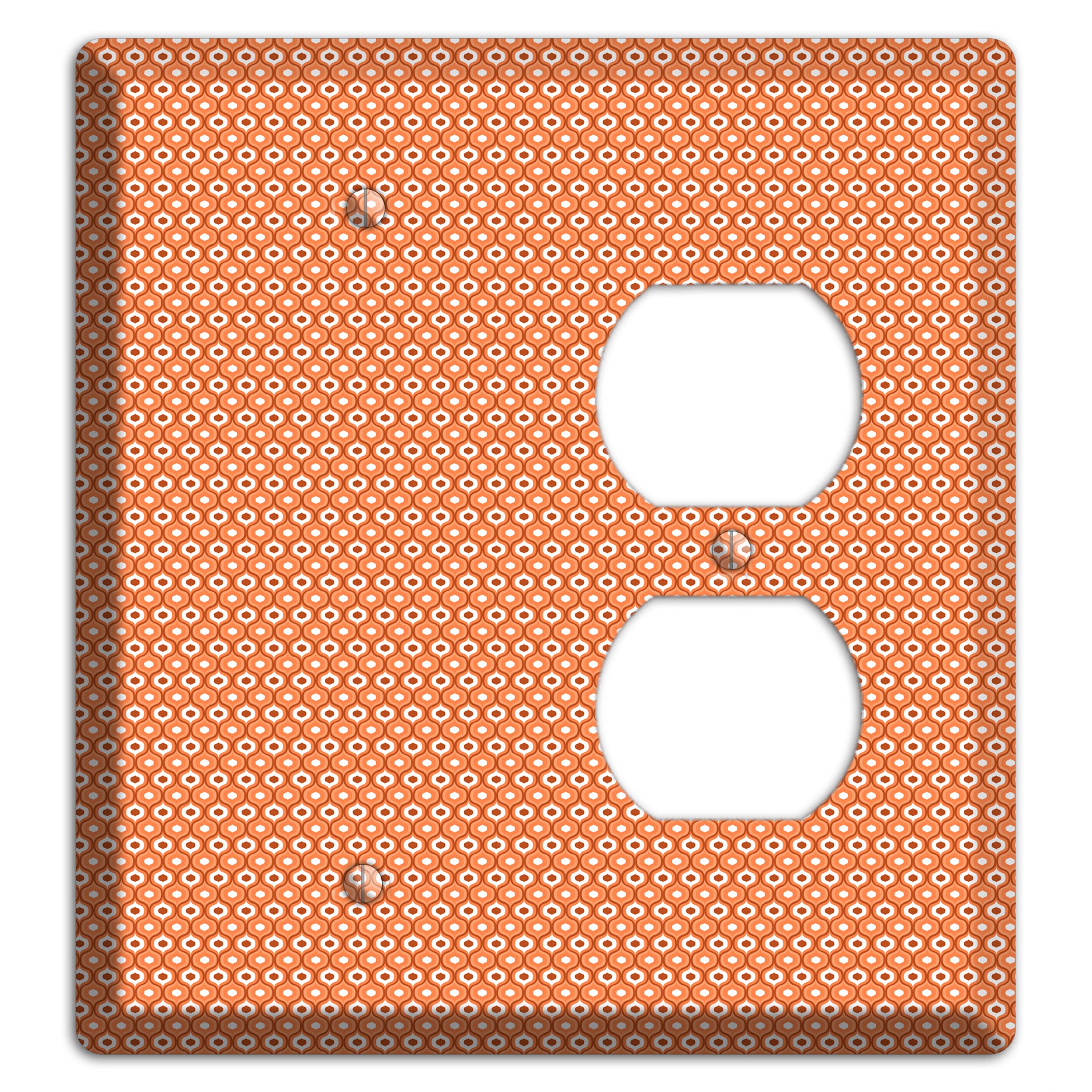 Coral Tiny Double Scallop Blank / Duplex Wallplate