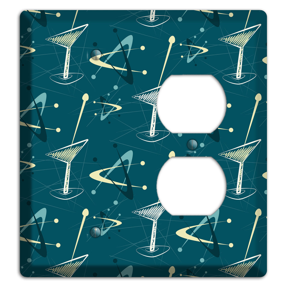 Navy Cocktail Hour Blank / Duplex Wallplate