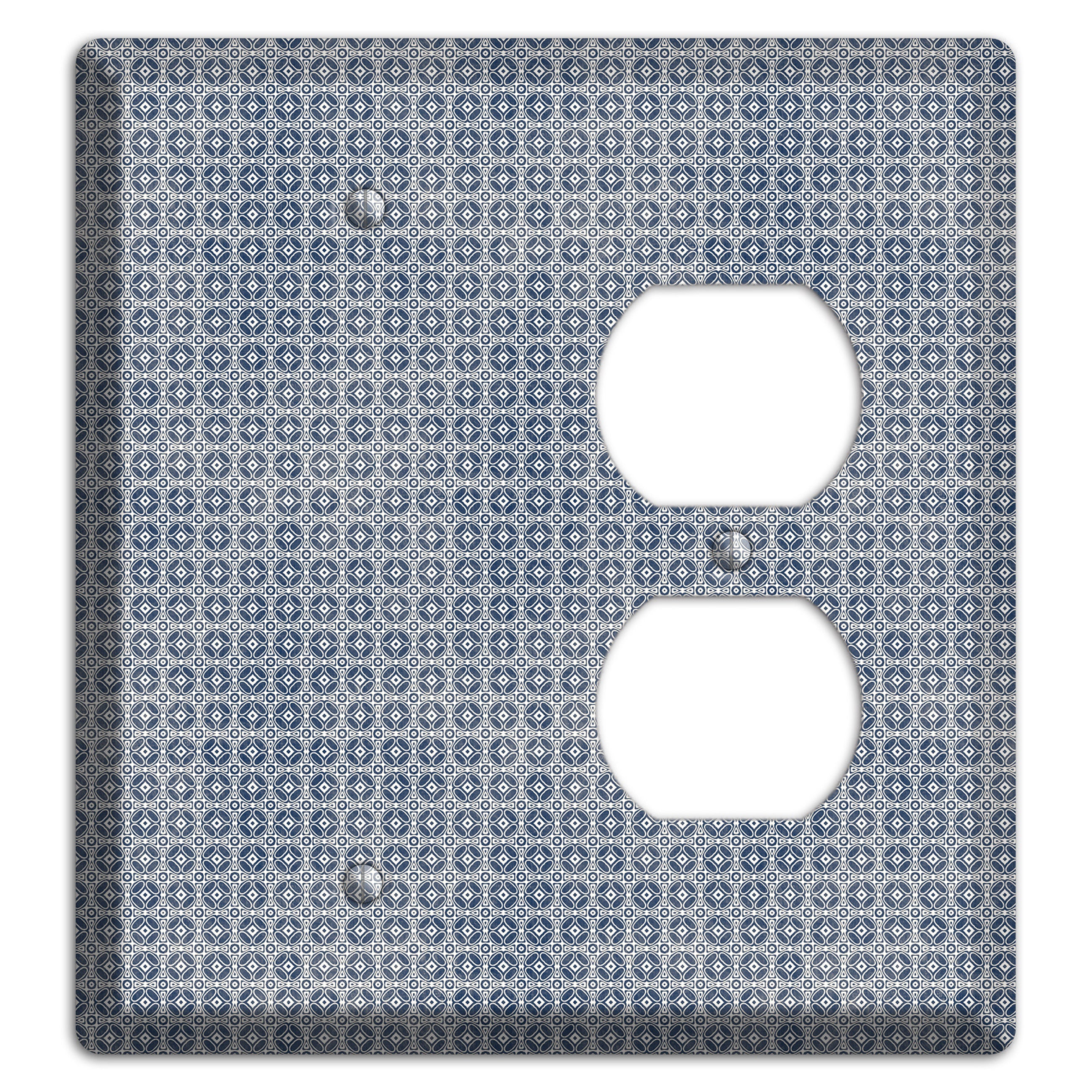 Multi Grey Arabesque Blank / Duplex Wallplate