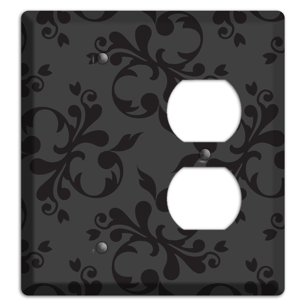 Grey Victorian Toile Blank / Duplex Wallplate