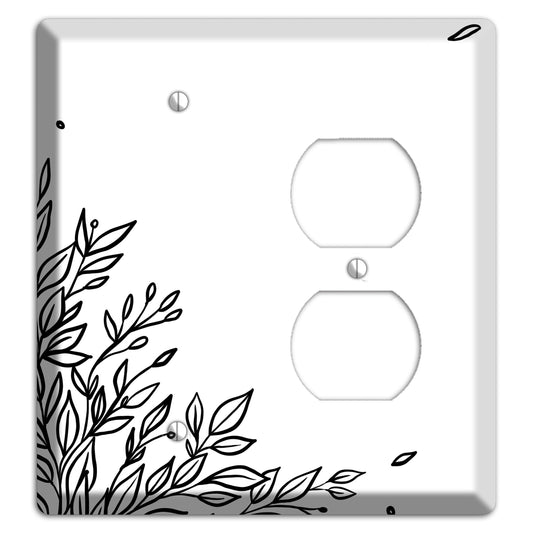 Hand-Drawn Floral 17 Blank / Duplex Wallplate