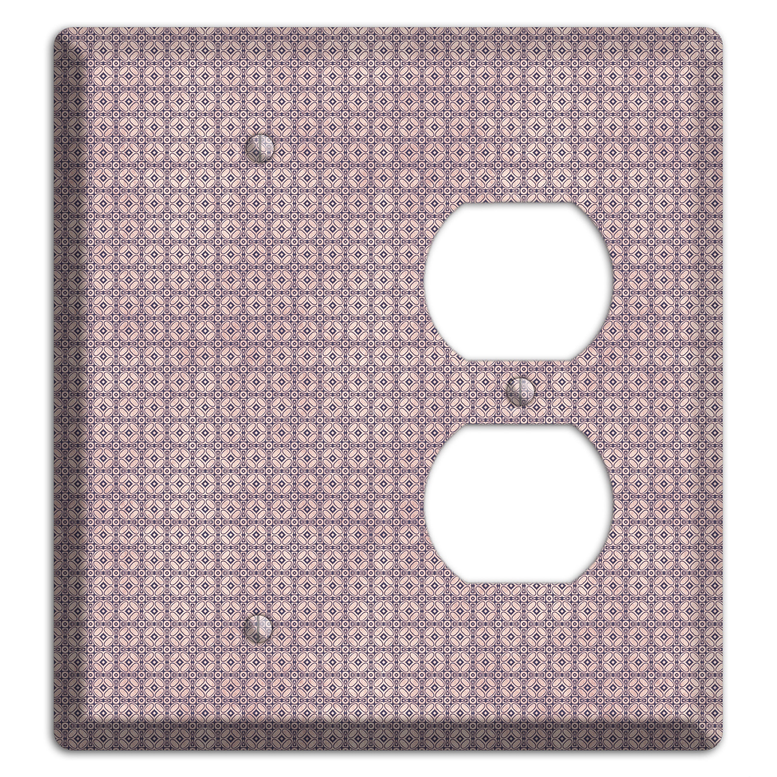 Multi Dusty Mauve Arabesque Blank / Duplex Wallplate
