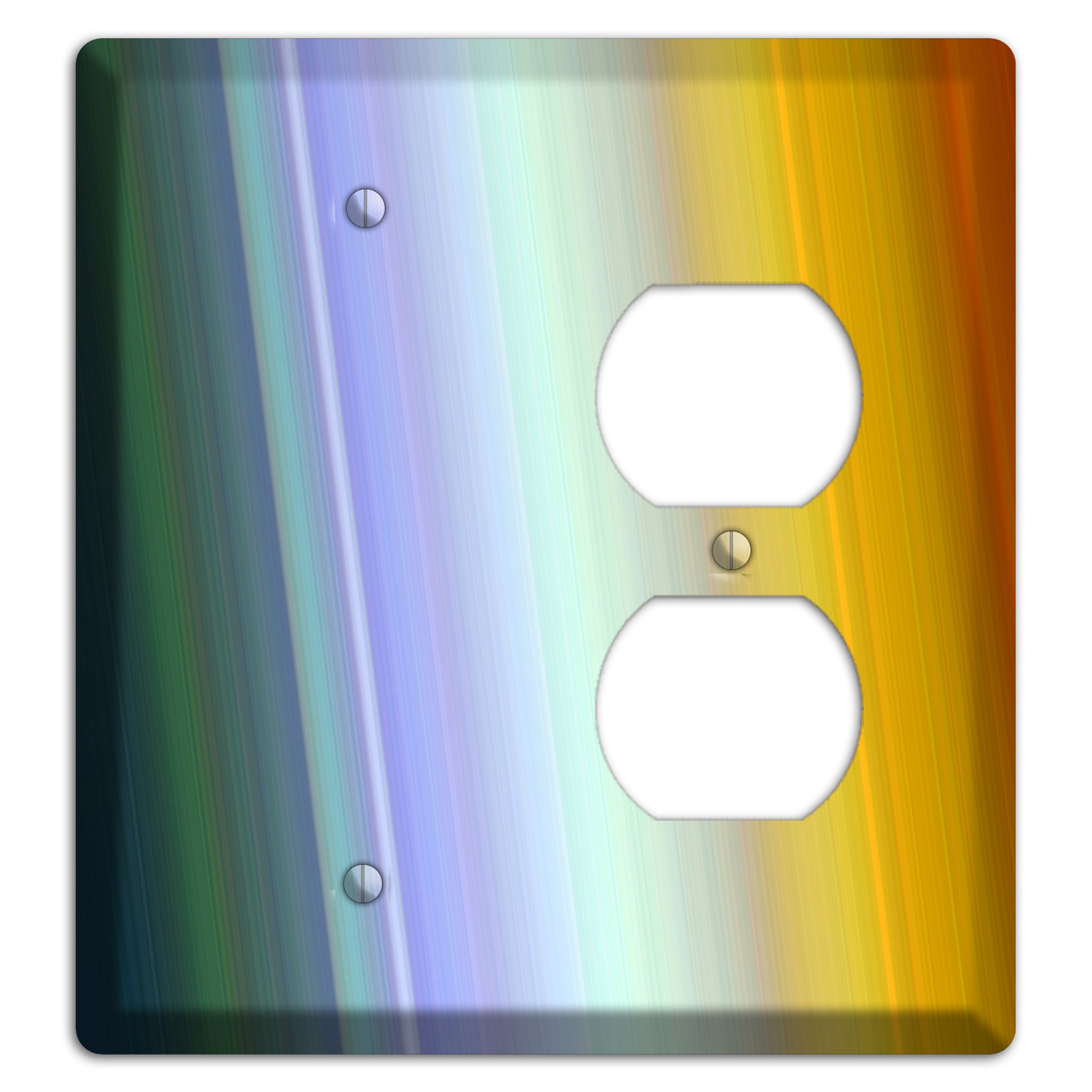 Green Teal Lavender Yellow Ray of Light Blank / Duplex Wallplate