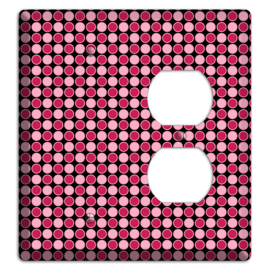 Fuschia and Pink Tiled Dots Blank / Duplex Wallplate