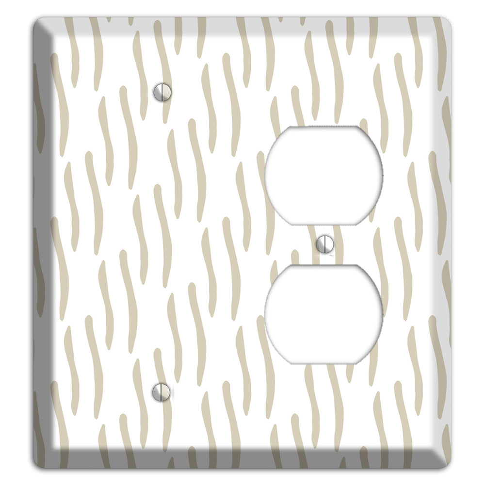 Simple Scandanavian Style J Blank / Duplex Wallplate