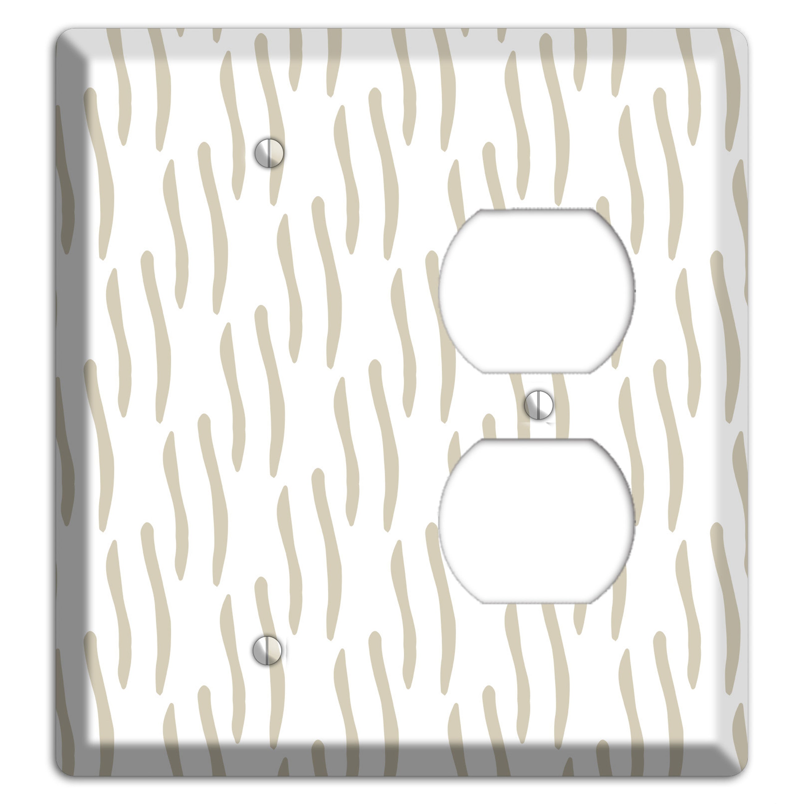 Simple Scandanavian Style J Blank / Duplex Wallplate
