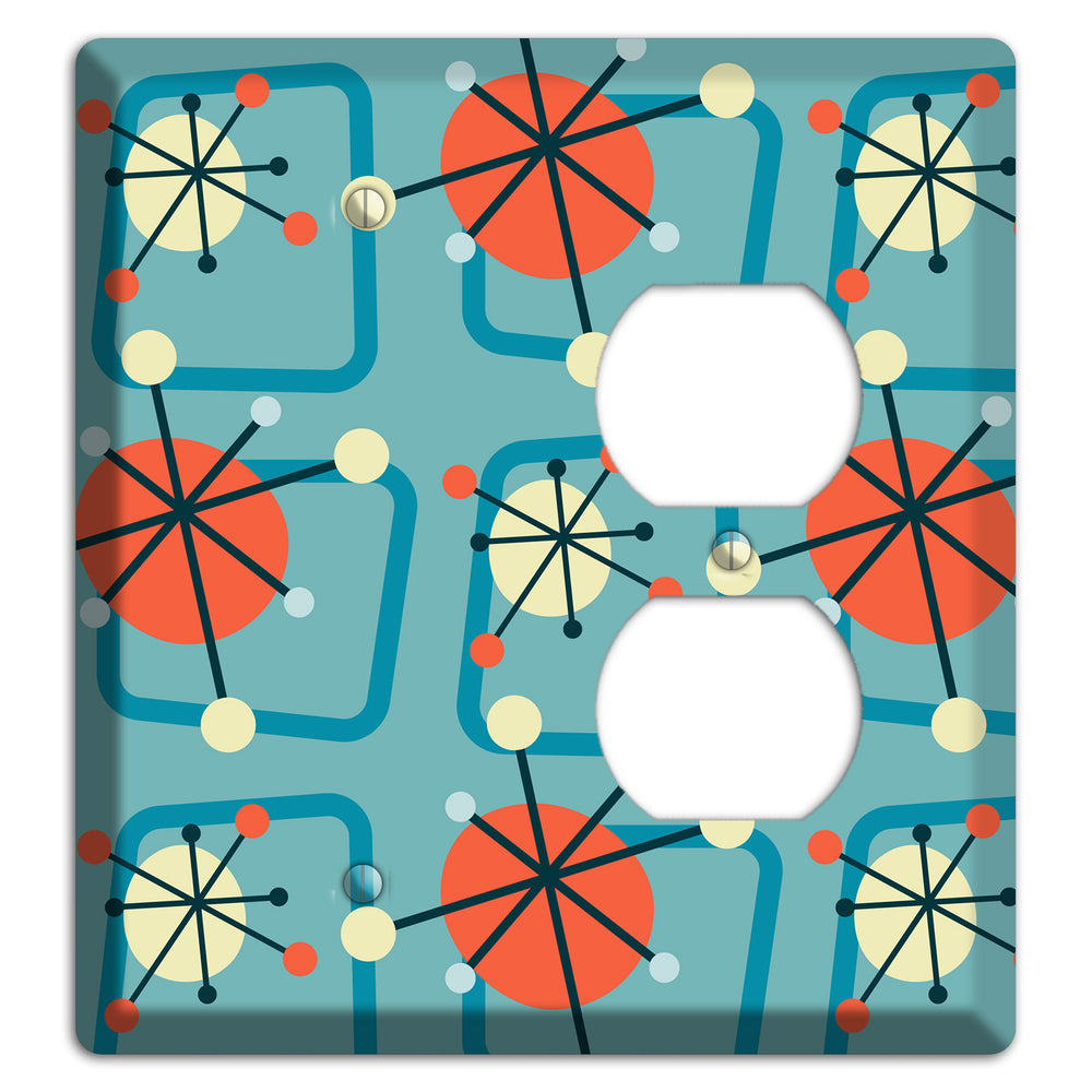 Orange Atomic Burst Blank / Duplex Wallplate