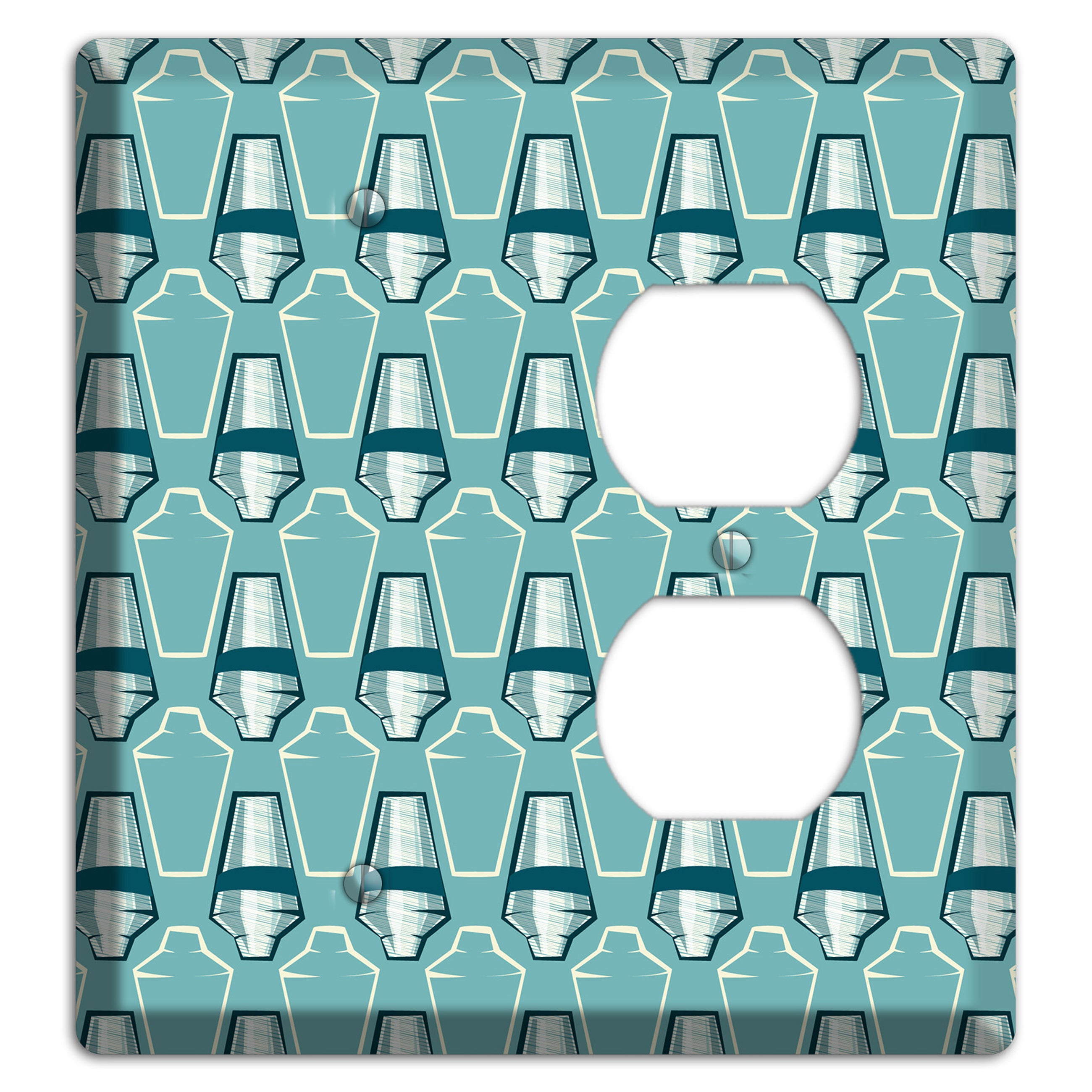 Cocktail Shakers Blank / Duplex Wallplate